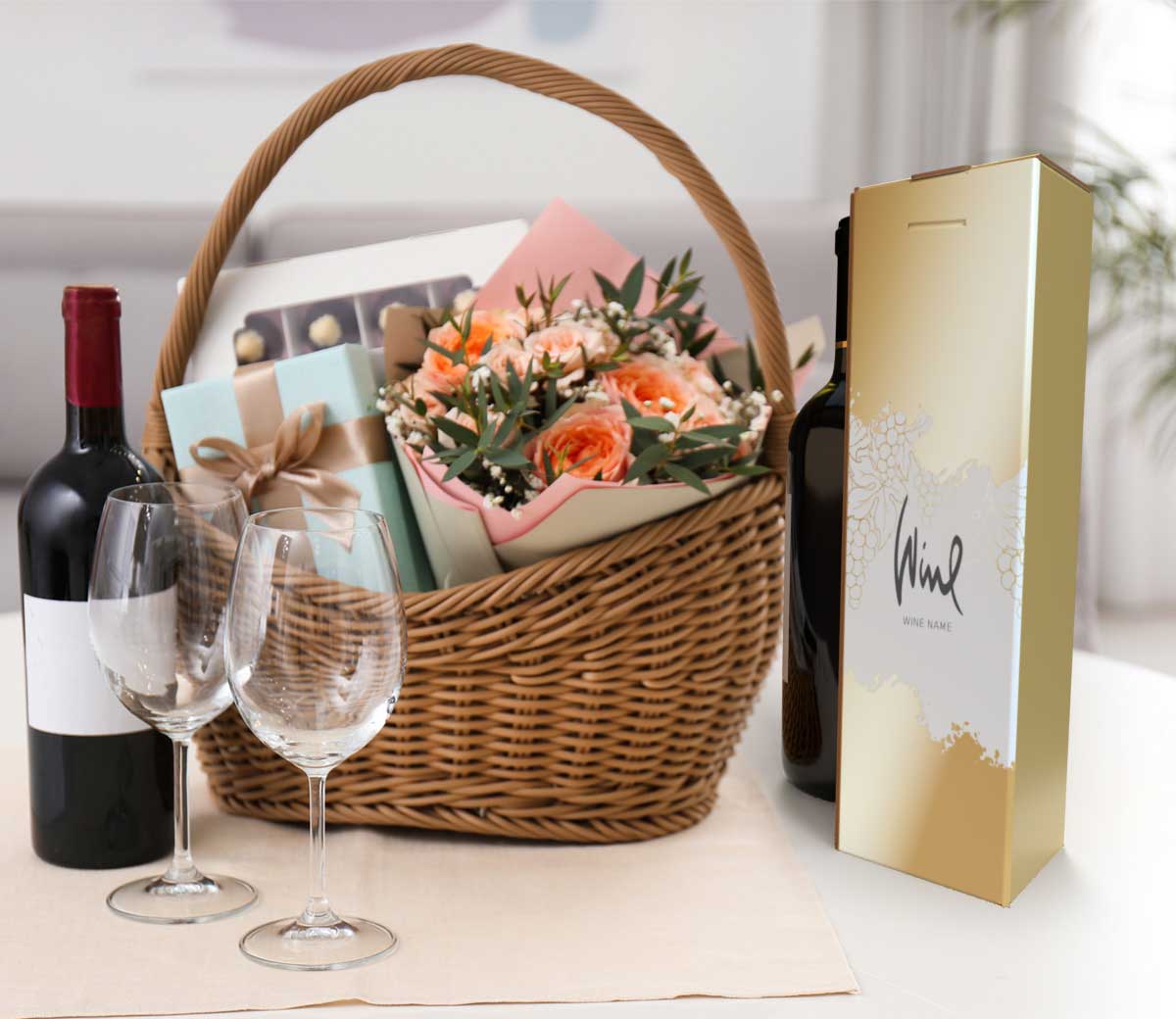 Wine Box 82 x 82 x 296 mm